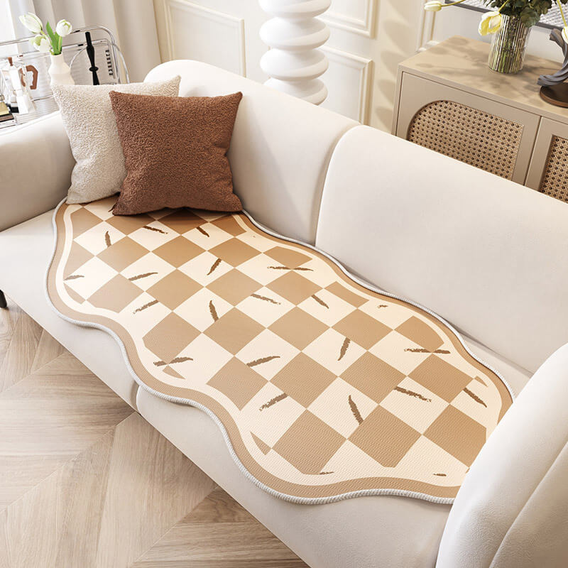 Irregular Shape Chequerboard Ice Cooling Couch Cover